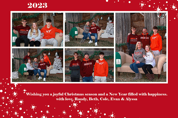 Christmas Card.five photos